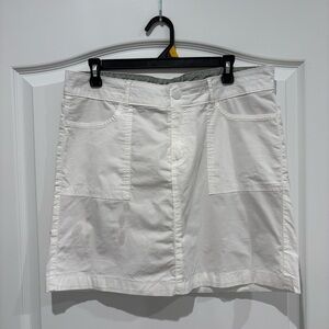White Denim Skirt